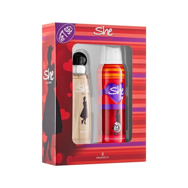 She Is Love Perfume 50ml & Deodorant 150ml Gift Set