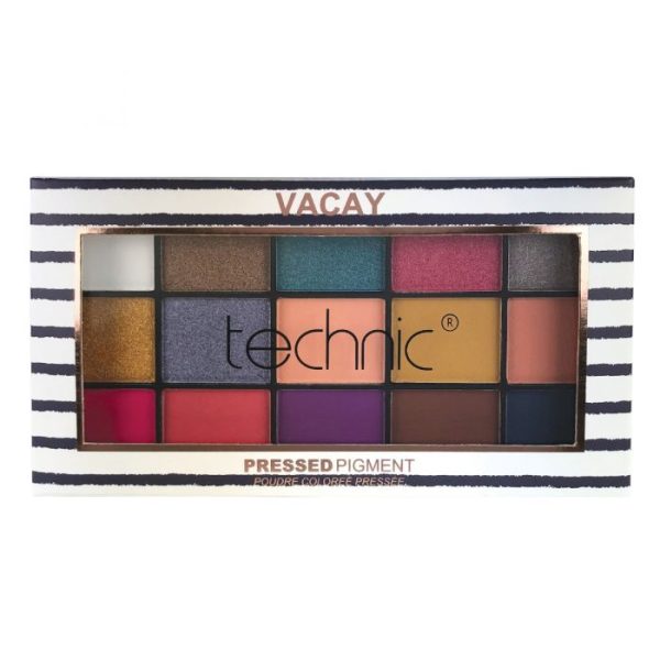 Technic Pressed Pigment Eyeshadow Palette - Vacay 22.5gm