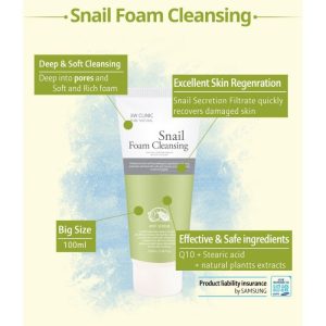 3W Clinic snail foam cleansing