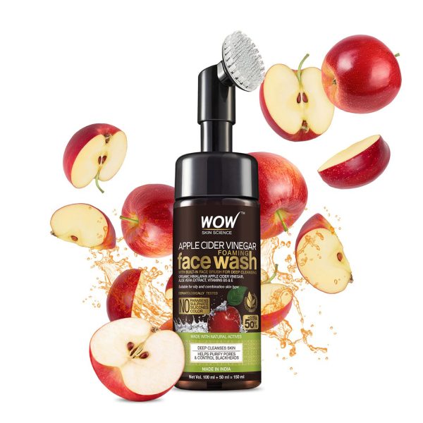 Wow skin science apple cider vinegar foaming face wash